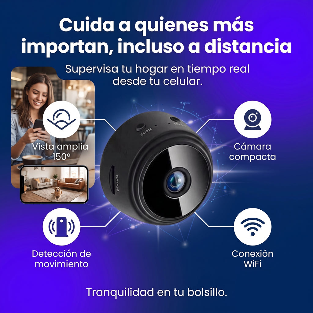 Mini cámara Espía - Vigila tus espacios estés donde estés!