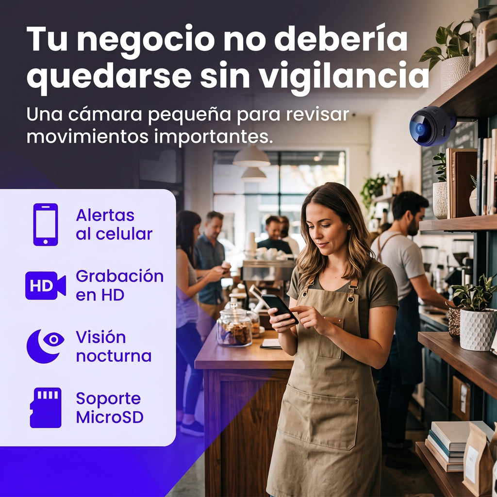 Mini cámara Espía - Vigila tus espacios estés donde estés!