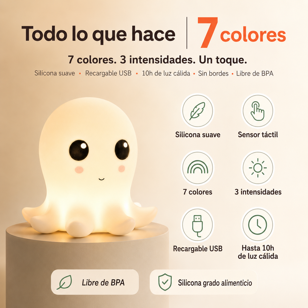 Lampara Pulpito Nocturno Led — vista 3