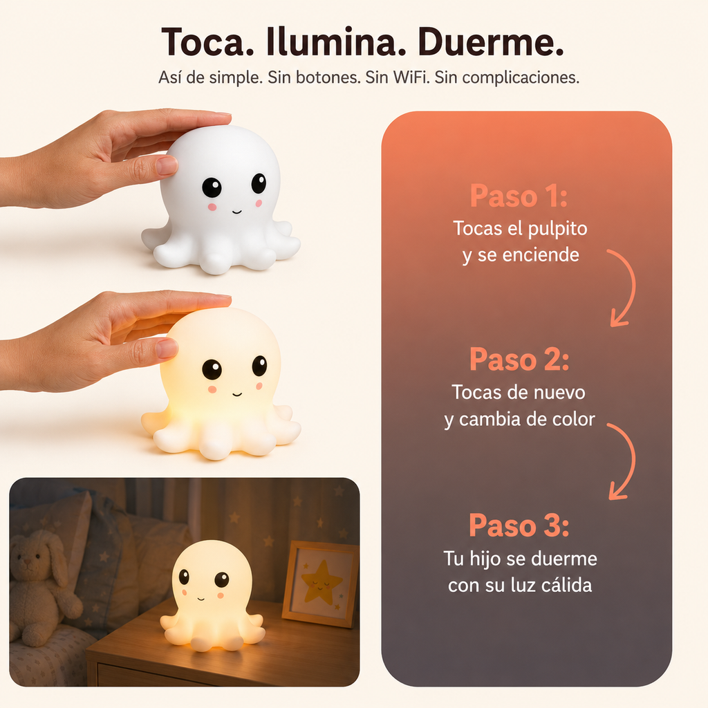 Lampara Pulpito Nocturno Led — vista 4