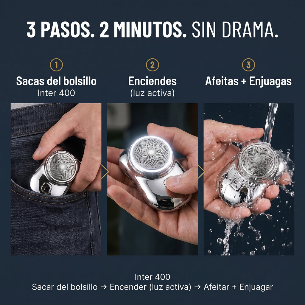 Mini afeitadora. Corte suave en 2 minutos!