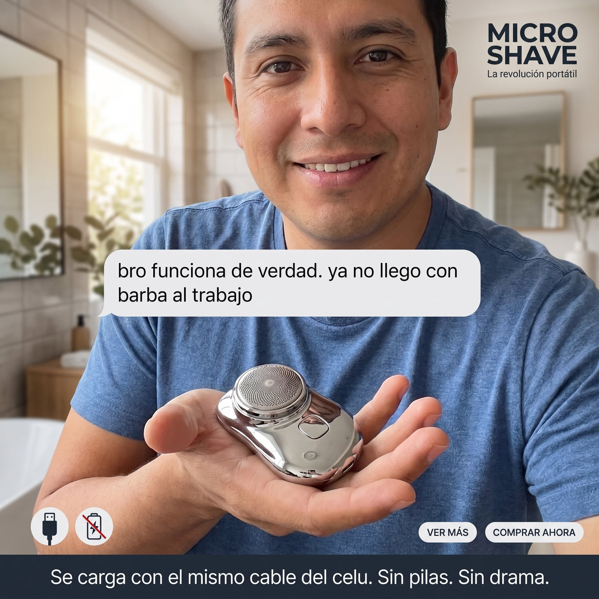 Mini afeitadora. Corte suave en 2 minutos!